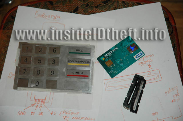 ATM keypad overlay and ATM/Debit Card Skimmer